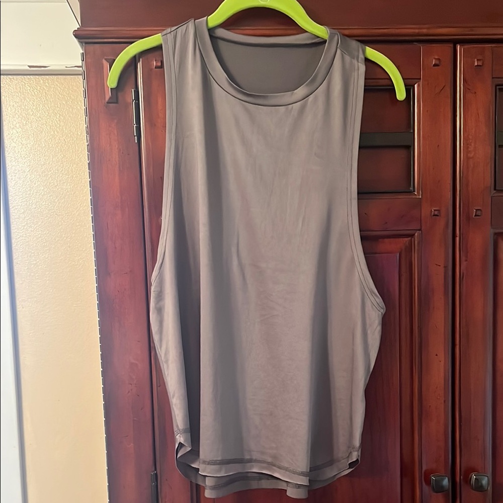 SHEIN Gray Relaxed Muscle Tee Sleeveless Top